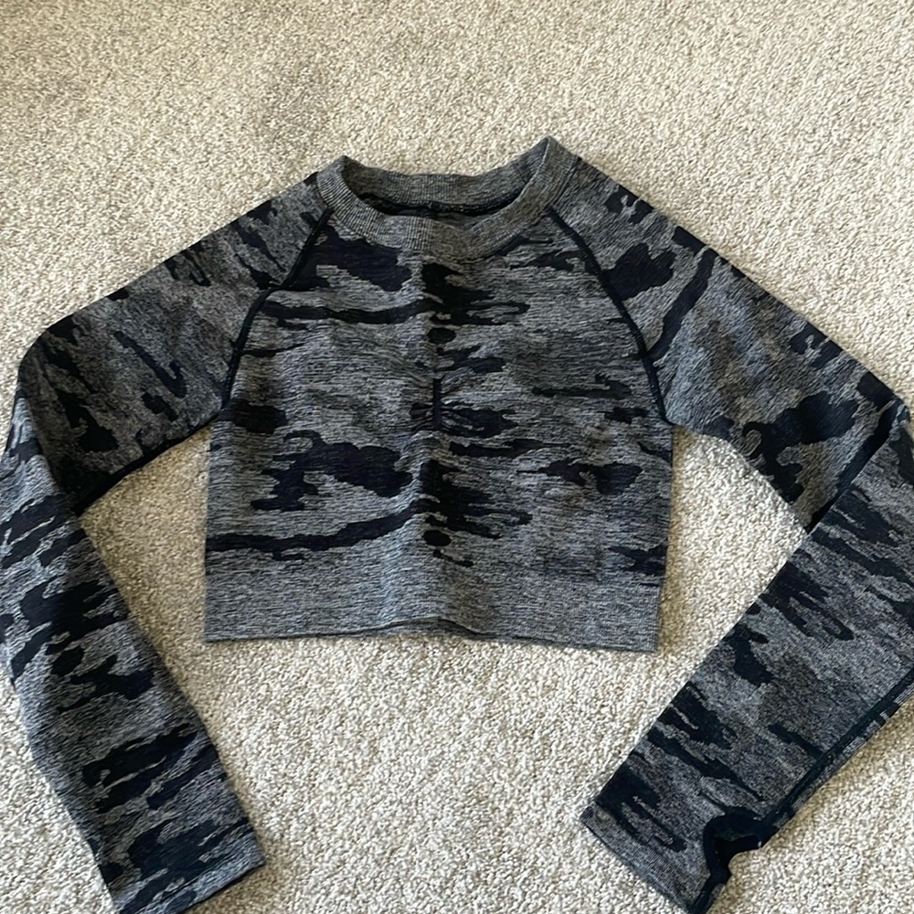 Camo Workout Crop Top